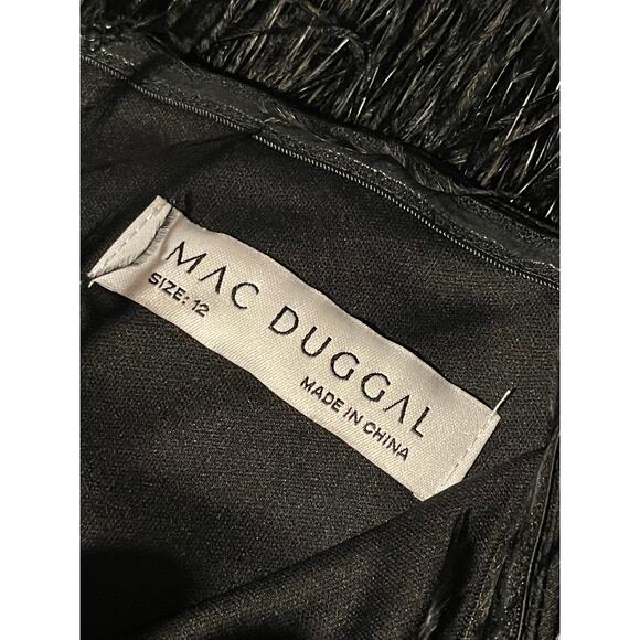 Mac Duggal NEW Size 12 68146 Black Feather Neck Sleeveless Strapless Jumpsuit - Picture 4 of 8